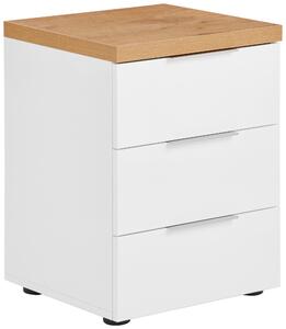 NOČNÍ STOLEK, bílá, barvy dubu, 45/55/43 cm Xora - Online Only noční stolky, Online Only