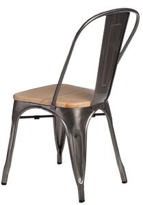 Židle Paris Wood borovice natural metalik