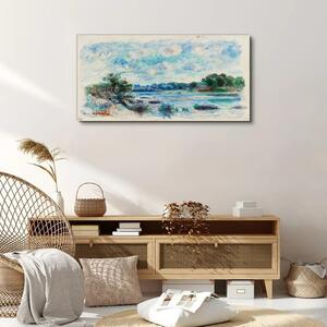 Obraz na plátně Obraz na plátně Řeka lesní obloha