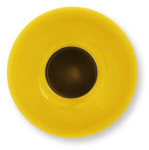 Pip Studio kovová váza kulatá žlutá, 23 cm