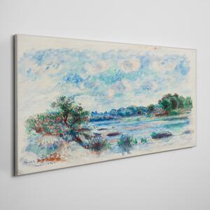 Obraz na plátně Obraz na plátně Řeka lesní obloha