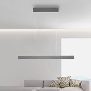 PURE LED závěsné světlo E-Motion, platina,, stmívatelný, Hliník / šedá / zinek, Obývací pokoj / jídelna, Hliník, Moderní