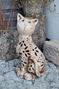 Bureš svícen Kočka kámoška keramický květiny 40 cm