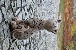 Bureš svícen Kočka kámoška keramický kytička 40 cm