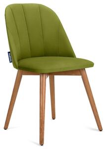 Konsimo Sp. z o.o. Sp. k. Jídelní židle BAKERI 86x48 cm světle zelená/světlý dub KO0075