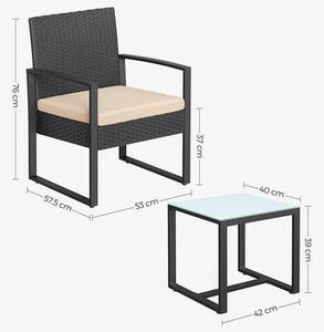 SADA NA BALKON 3dílné, Modante - Online Only zahradní nábytek, Online Only