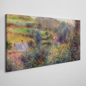 Obraz na plátně Obraz na plátně lesní vesnice domy