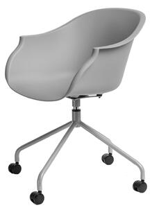 Židle kancelářská na kolečkách Roundy šedá
