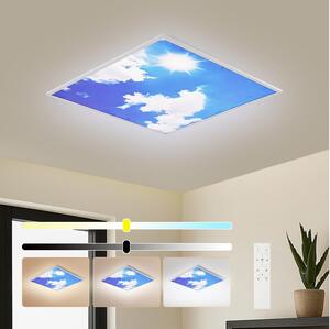 Brilagi-LED Stmívatelné svítidlo SLIMFRAME SKY LED/58W/230V 60x60 cm stříbr/modrá+DO