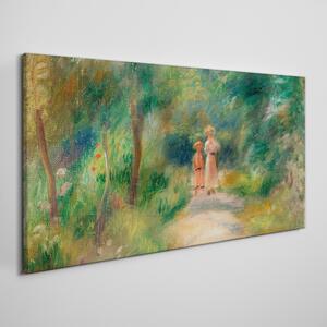 Obraz na plátně Obraz na plátně Baby žena s lesní cestou