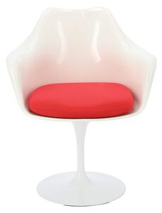 Židle TulAr bílo červená inspirovaná Tulip Armchair