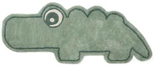 Zelený bavlněný koberec ve tvaru krokodýla Done by Deer Croco