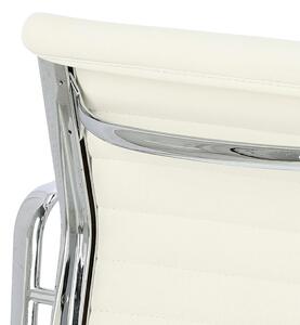 Kancelářská židle CH inspirované EA117 bílá kůže, chrom