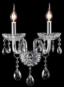 Toolight - Křišťálová nástěnná lampa 2xE14 60W 300757, chromová, OSW-04603