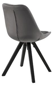 Židle Dima VIC samet/kaučukové dřevo - šedá