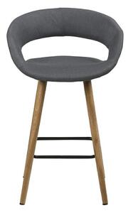 Barová židle Grace šedá/nohy dub