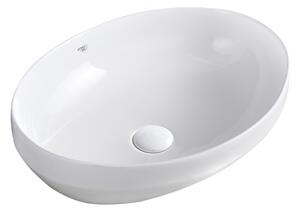 BPS-koupelny Keramické umyvadlo na desku HYD-LO-WH-500 50x37 cm, bílé