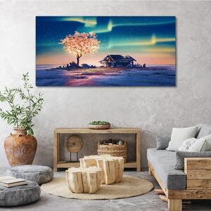 Obraz na plátně Obraz na plátně Abstrakce strom sky noc