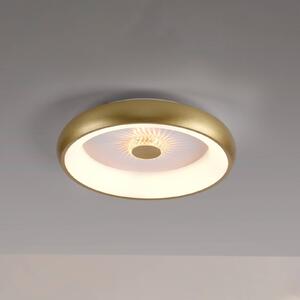 JUST LIGHT. GmbH Stropní svítidlo Vertigo LED, Ø 46,5 cm, mosaz, stmívatelný, Mosaz / zlato, Obývací pokoj / jídelna, kov, Moderní