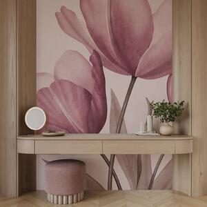 Fototapeta Elegantní tulipány v jemných pastelových odstínech, Květinové fototapety, Populární fototapety, t00762v2 - Tapeko.co.cz