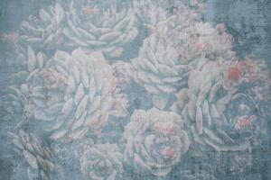 DIMEX | Vliesová fototapeta Abstrakt aloe MS-5-0349 | 375 x 250 cm| modrá, zelená, růžová