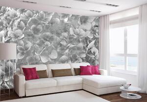 DIMEX | Vliesová fototapeta Abstrakt květy jabloně III. MS-5-0356 | 375 x 250 cm| šedá