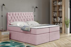 Kontinentální čalouněná postel Luxurious - Cassablanca (200x200 cm) Barva látky Trinity: (2319) Světlá růžová