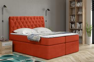 Kontinentální čalouněná postel Luxurious - Cassablanca (90x200 cm) Barva látky Trinity: (2317) Oranžová