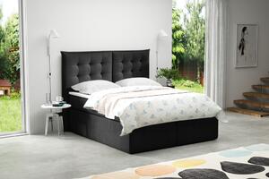 Eka Kontinentální čalouněná postel Soft - Cassablanca (90x200 cm) Barva látky Trinity: (2316) Černá