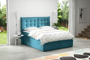 Čalouněná postel GREGORY 90x200 cm Odstín látky: Modrá (Trinity 13) - eTapik