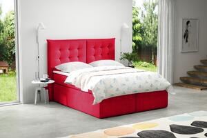 Čalouněná postel GREGORY 90x200 cm Odstín látky: Červená (Trinity 09) - eTapik