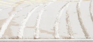 Makro Abra Kusový koberec GOLDEN NA37G Listy Moderní krémový Rozměr: 160x230 cm