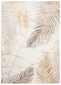 Makro Abra Kusový koberec GOLDEN NA37G Listy Moderní krémový Rozměr: 140x200 cm