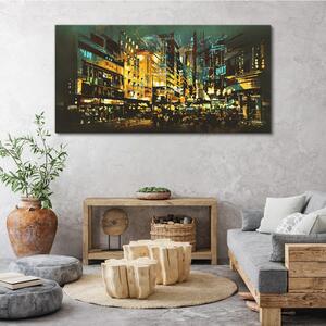 Obraz na plátně Obraz na plátně Město noční abstrakce