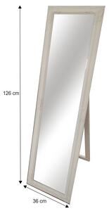 Tempo Kondela Zrcadlo MALKIA typ 12 | dřevěný rám smetanové barvy