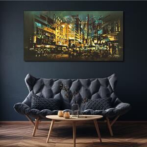 Obraz na plátně Obraz na plátně Město noční abstrakce