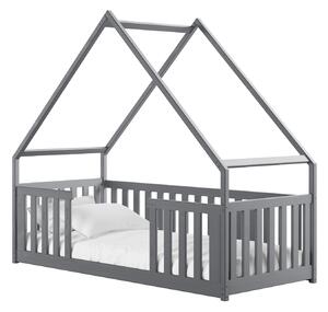 Legno Dětská postel ve tvaru domku Beata šedá Rozměr (cm): 80x180