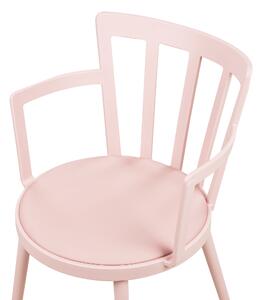 Sada 4 jídelních židlí růžové MORILL