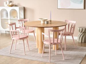 Sada 4 jídelních židlí růžové MORILL