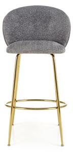 HALMAR Barová židle H116 šedá/zlatá