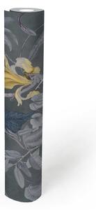 A.S. Création | Vliesová tapeta na zeď Michalsky 4 37988-3 | 0,53 x 10,05 m | modrá, fialová, žlutá, šedá