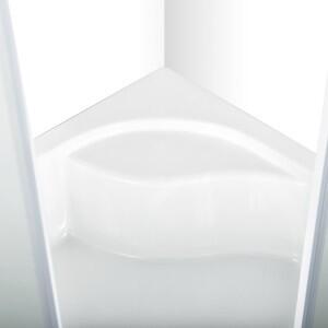 Novoterm Čtvrtkruhový sprchový kout NV-Madera 80x80 chrom/potisk + vanička vysoká