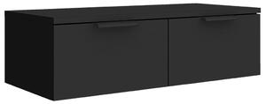 Nástěnná skříňka černá 68 x 30 x 20 cm kompozitní dřevo