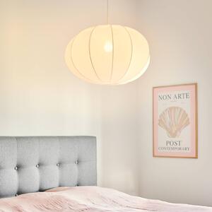 Nordlux Závěsné světlo Aeron 60 s textilním stínidlem Ø cm, stmívatelný, Bílá / opál, Ložnice, Textil / tkanina / hedvábí