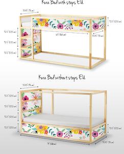 Samolepky Ikea Kura Bed Květina v živých barvách