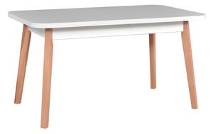 Jídelní stůl rozkládací Wexi čierné nohy a biela deska stolu