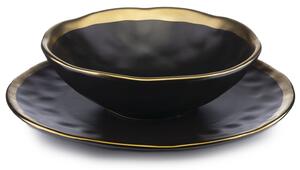 Keramická sada talířů Lissa Black Gold 2ks