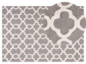 Šedý vlněný koberec v klasickém designu 140x200 cm ZILE