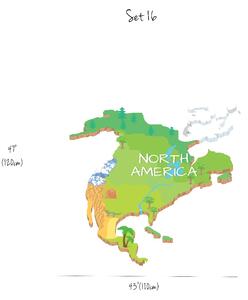 Samolepky na zeď Mapa Severní Ameriky
