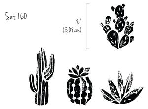 Samolepky na zeď Černé a bílé kaktusy